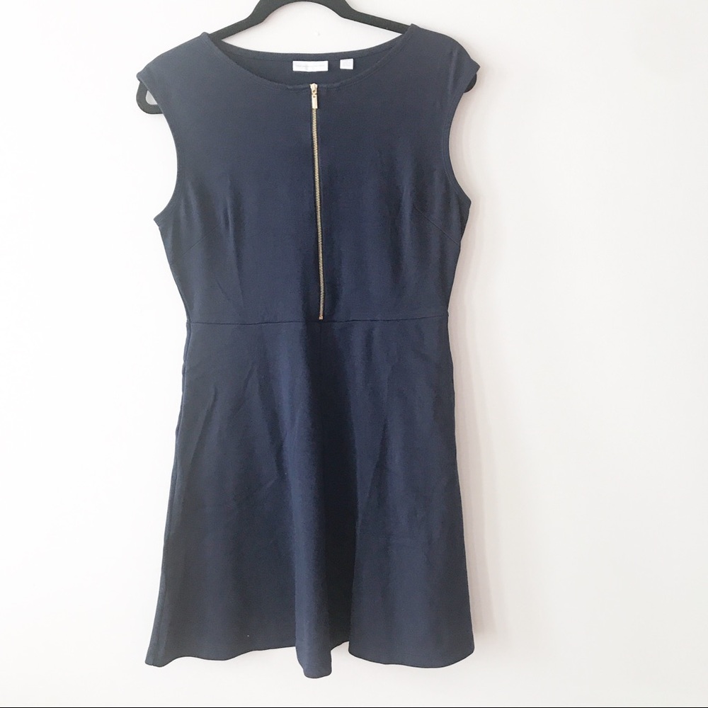 New York & Company A line dress with gold zipper